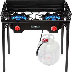 Hike Crew Cast Iron Double-Burner Outdoor Gas Stove